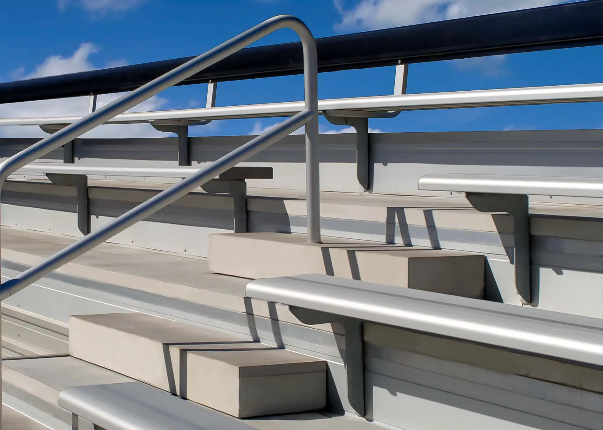 Hybrid Stadium systems provide lightweight seating solutions for stadium projects.