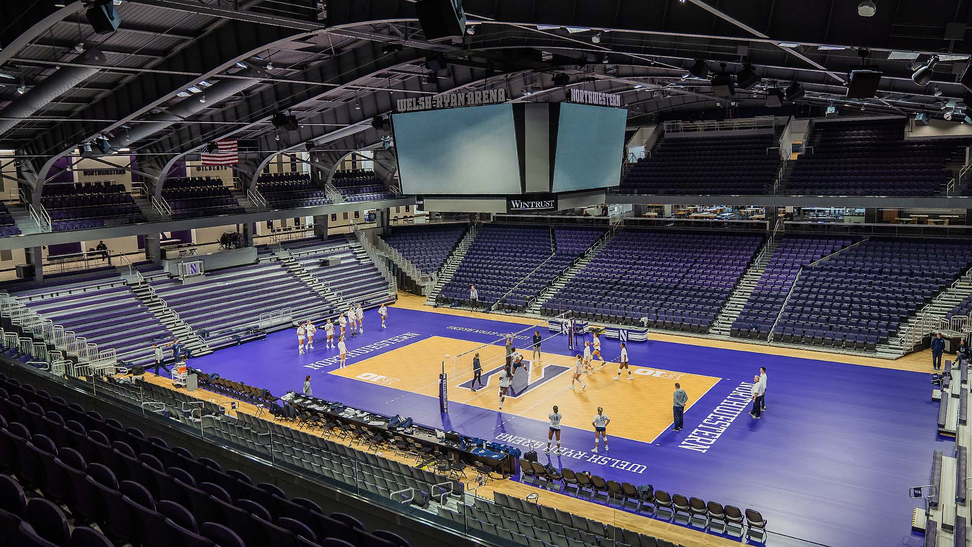 A view of the arena seat concepts at Welsh-Ryan Arena.