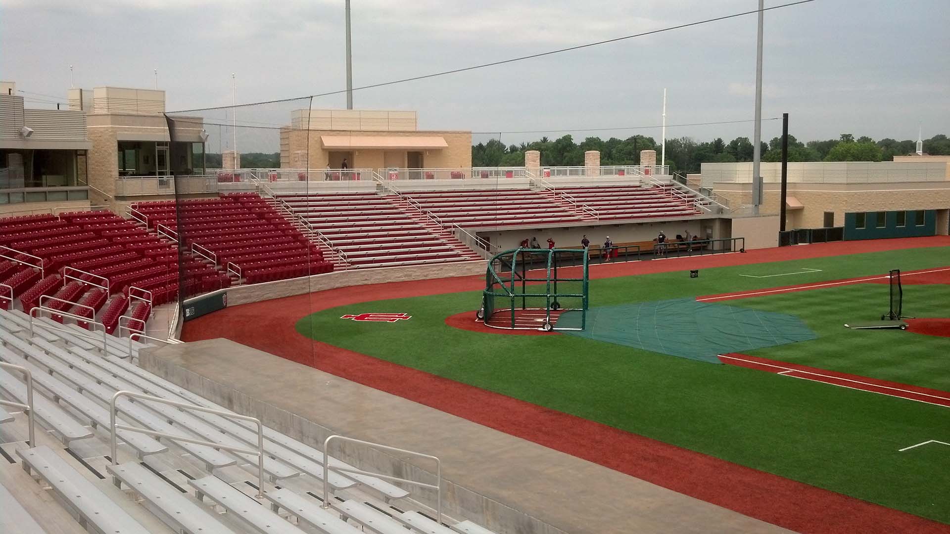 Alternate view of Bart Kaufman Field, including aluminum bench seats.